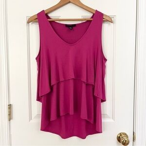 SLEEVELESS tiered fuchsia women’s top. M